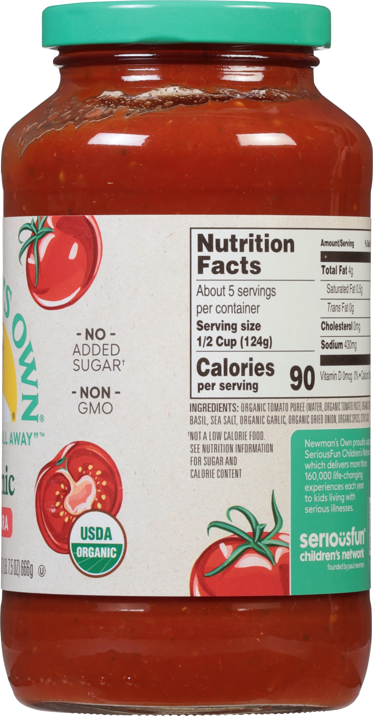 Newman's Own Organics Marinara Pasta Sauce, 23.5 oz