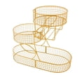 thumbnail image 4 of Cesta de frutas de 3 niveles, organizador multiusos para encimera de cocina, cesta de almacenamiento de alambre metálico Oro, 4 of 9
