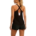 thumbnail image 2 of Otntypg Workout Tank Tops for Women Loose Fit Casual Basic Solid Color Sleeveless Cross Open Back Racerback Athletic Muscle Tee Shirts Quick Dry Summer Runing Gym Yoga Top, 2 of 7