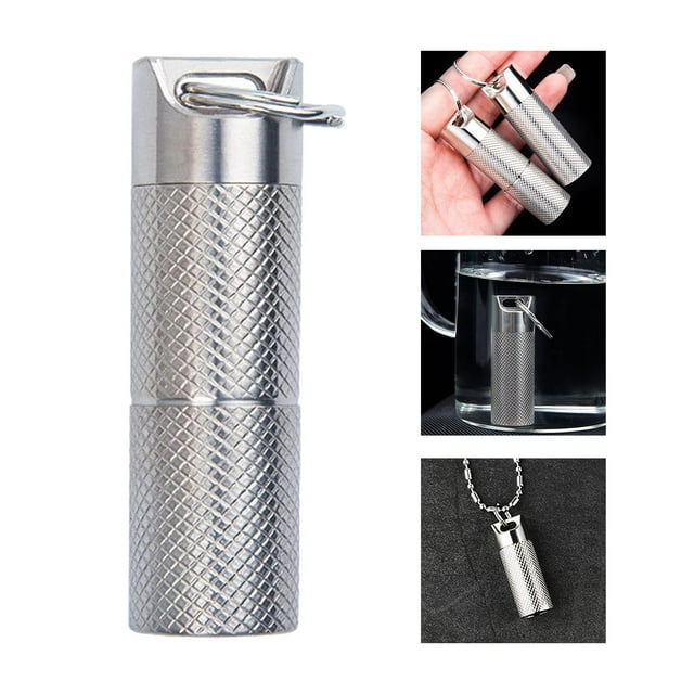 Caja de pastillas portátil Cola Estuche impermeable para medicamentos 2 capas