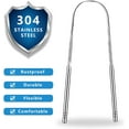 thumbnail image 3 of Tongue Scraper, 2 Pack Toungescraper U-Shaped Design, Stainless Steel Tongue Cleaner for Oral Health & Hygiene, Tongue Scrapers for Adults, Kids, 3 of 5