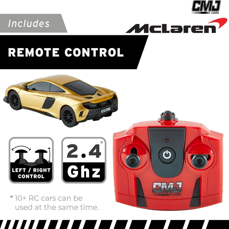 CMJ RC Cars: McLaren 675LT - Gold - 1:24 Scale, Remote Control