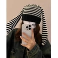 thumbnail image 2 of Crochet Hat Striped Long Ears Knitted Hats for Women Autumn Winter Cute Warm Ear Protection Casual Beanies Caps, 2 of 7