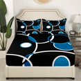 Abstract Twin Sheets Geometric Bed Set, Circle Bed Sheets Set Modern