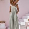 thumbnail image 1 of Wide Leg Overall Jumpsuit, Casual Button Front Suspender Jumpsuit, Women's Clothing, 1 of 5
