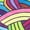 Purple, variant on Women's Colorful Printed Hollow-out Platform Peep-Toe Slip Sandals Rainbow 5