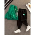 thumbnail image 2 of Somenie 3D Beanie Decor Sweatshirt Joggers Outfits for Boys and Girls,Toddler and Infant Crew Neck Outfit,Hoodies Clothing Set,Size 9T-10T,Green Color, 2 of 7