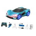 thumbnail image 2 of Coche de carreras deportivo con acrobacias RC, coche de carreras con doble efecto de rociado, coche de juguete RC para aficionados, vehículo clásico C azul, 2 of 9