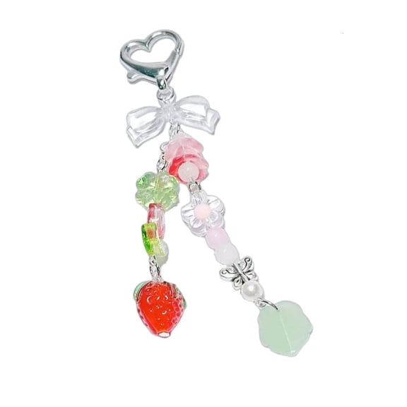 Giaone Strawberry Pendant Multifuntional Bag Charm Perfect Present for Women and Girls