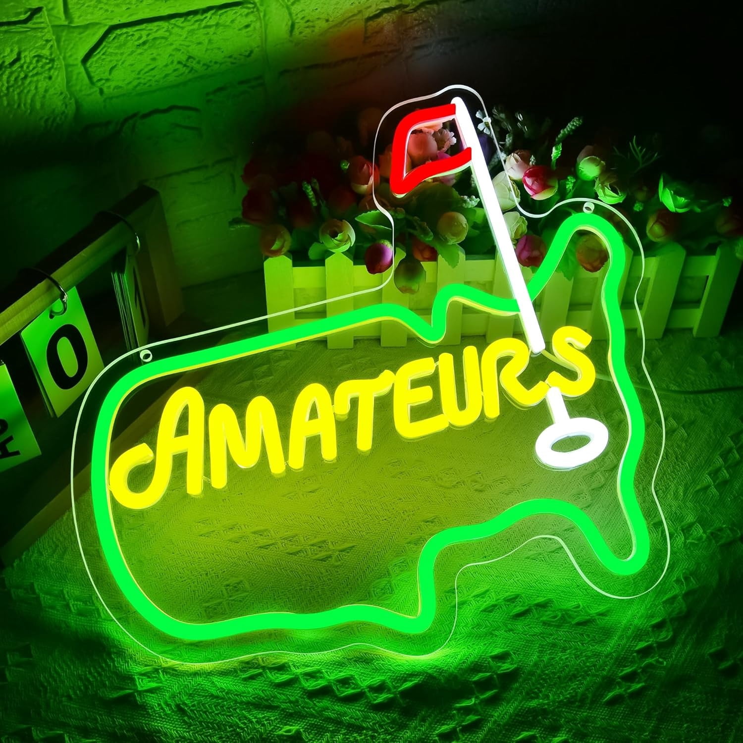 Master Neon Sign for Wall Decor Golf Neon Light for Man Cave Dimmable LED Light Up Sign for Golf Course Gym Club Bedroom Office Park Party Club Decor Birthday Gifts Art Size13.3 * 14.1In(WZCP067)