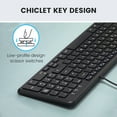 thumbnail image 7 of Perixx PERIBOARD-213C Wired Silent USB-C Scissor Keyboard - 14.45x4.76x0.71 Inches Compact Design with Number Pad - Black - US English, 7 of 7