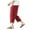 Red, variant on HNMKIU Men's Casual Pants Comfortable Lightweight Wide Leg Elastic Waist Relaxed Fit Beach Trousers for Everyday Wear