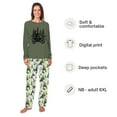 thumbnail image 2 of Bigfoot Motocross Matching Christmas Pajamas With Pockets, Sasquatch Green Pajama Set, Size NB to Men 6XL, 2 of 7