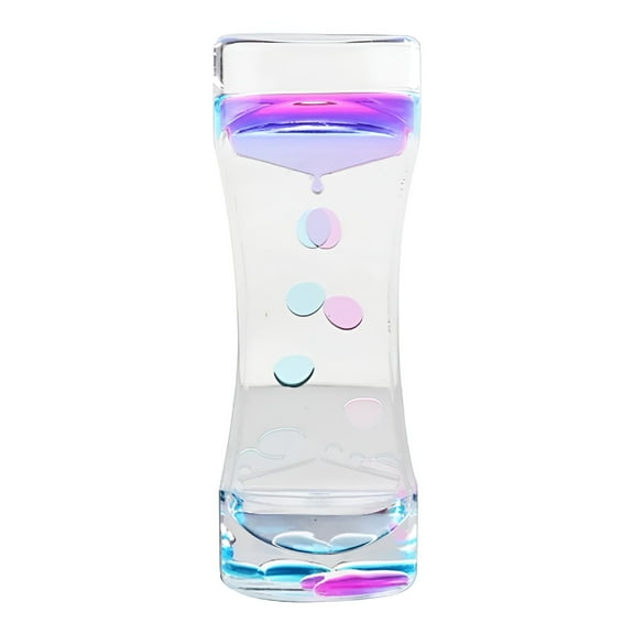 BESTSKY Liquid Timer - Sensory Toy for Relaxation,Liquid Bubbler Timer with Floating Color Lava Lamp,Party Favors,Gift Basket Filler,Stress Relief Kawaii Stuff Toys