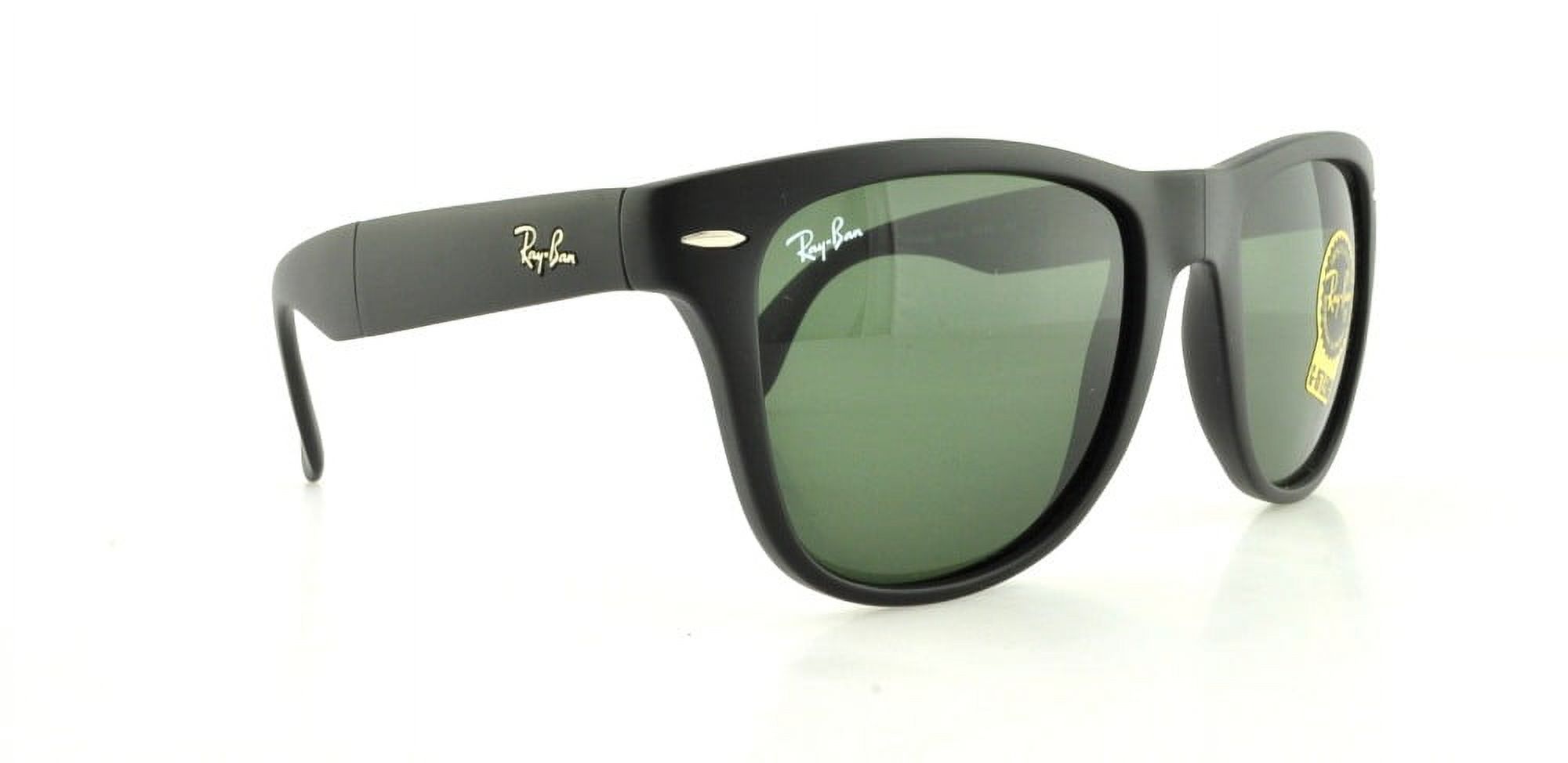 Ray Ban RB 4105 601-S Folding Wayfarer - Black Matte/Green by Ray Ban for Men - 50-22-140 mm Sunglasses - image 2 of 7