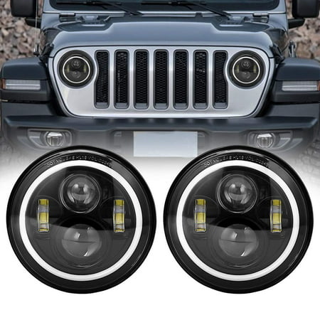 7inch Round Wrangler LED light LED Headlights for 97-18 Jeep Wrangler JK