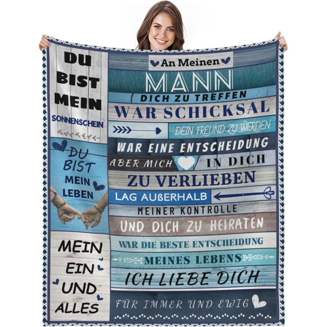 LHSHID Wedding Anniversary Gifts for Men Blanket Flannel Soft and Comfortable Anti static Bed Sofa Blanket 40x50in