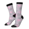 thumbnail image 1 of Balery Pink Flamingo Calcetas Largas con Estampado para Hombre y Mujer – Suaves y Transpirables, Talla Única (US 5-11), 1 of 6