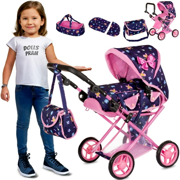 Kinderplay Baby Doll Stroller | Baby Doll Pram | Baby Doll Carriage - Stroller f