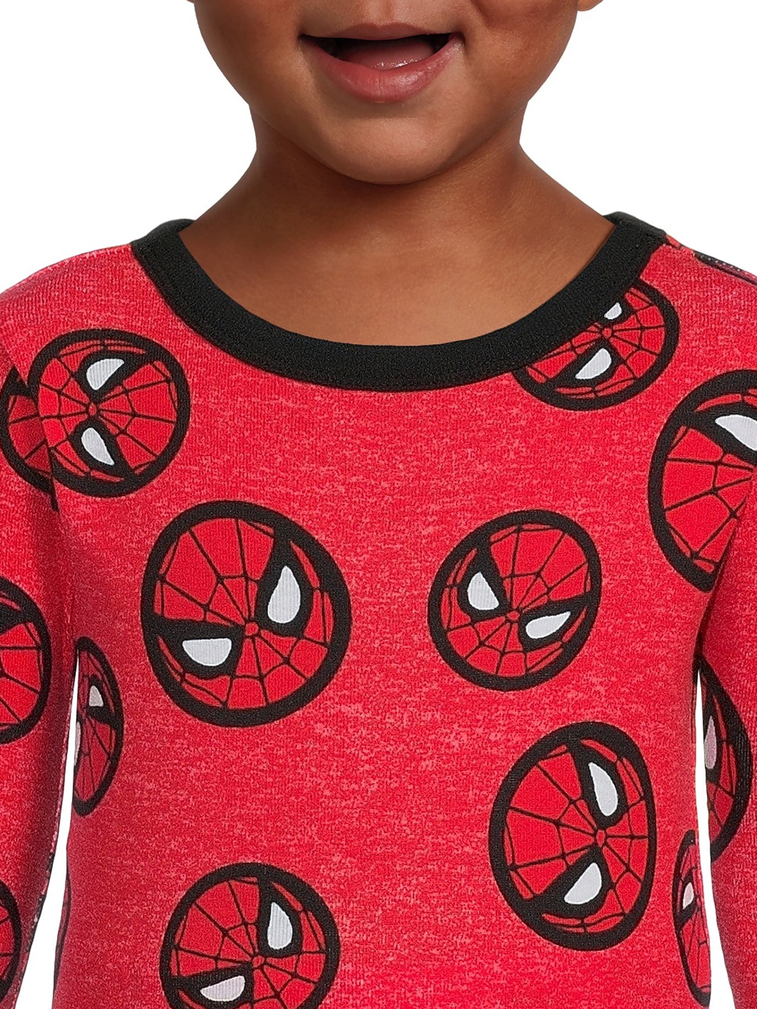 Spider-Man Toddler Boys Long Sleeve Top and Pants, 2-Piece Pajama Set, Sizes 12M-5T