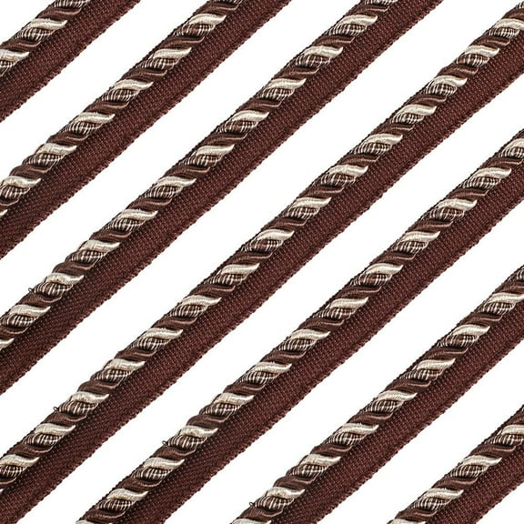 12.5M Polyester Twisted Lip Cord Trim Curtain Rope Accesories Coconut Brown 6~16mm