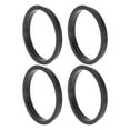 thumbnail image 1 of Anuncios Únicos 4Pcs Anillos Centrados en el Cubo de Rueda de Policarbonato Negro, Anillos de Amortiguación del Eje Central OD 79.6mm a ID 72.6mm, 1 of 7