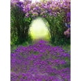 thumbnail image 2 of GreenDecor 5x7ft Purple Flower Photo Backgrounds Green Spring Photography Backdrops, 2 of 4