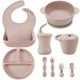 thumbnail image 1 of Set de alimentación para bebés PandaEar Silicone, 9 unidades, autoalimentación, color rosa, 1 of 8