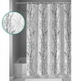 thumbnail image 4 of Grey Tree Shower Curtain, 48" x 72", Branch Waterproof Bathroom Curtain Washable Shower Curtain Set with 12 Hooks, 4 of 6