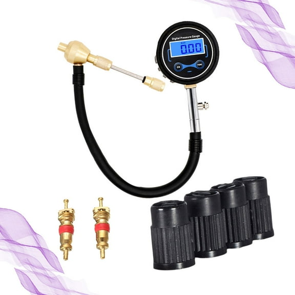 FRCOLOR Digital Manometer for Measuring Pressure with High Precision Plastic and Metal .5 Inch LCD Display