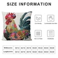 thumbnail image 6 of Acheng Set of 2 Watercolor Rooster Decorative Pillow Cover Art Colorful Chicken Cushion Covers Rustic Farmhouse Rooster Home Decorative Pillowcases White, 6 of 6