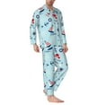 thumbnail image 3 of Bingfone Men'S Pajama Set 2 Piece Loungewear Pjs, Long Sleeve With Pajama Pants-Sailboats Anchors, 3 of 9