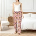 thumbnail image 4 of Kdxio Women's Comfy Stretch colorful Butterfly Daisy Print Drawstring Pajama Pants-Large, 4 of 5
