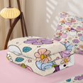 thumbnail image 6 of Manfei Funny Ghosts Flowers Zipper Twin Comforter Sets with Fitted Sheet and 2 Pillowcases,Happy Halloween Zipper Bedding Set,Pink,Pink Reversible,4pcs, 6 of 8