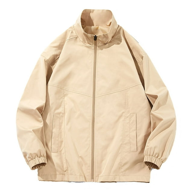 Vestes pour Hommes Veste Décontractée Légère Homme Imperméable Coupe-Vent Randonnée Respirante Sport Veste à Manches Longues Haut