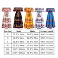 thumbnail image 4 of FYMNSI Mexican Maxi Dresses for Women Floral Print Off Shoulder Boho Long Dress Summer Beach Sundress, 4 of 5