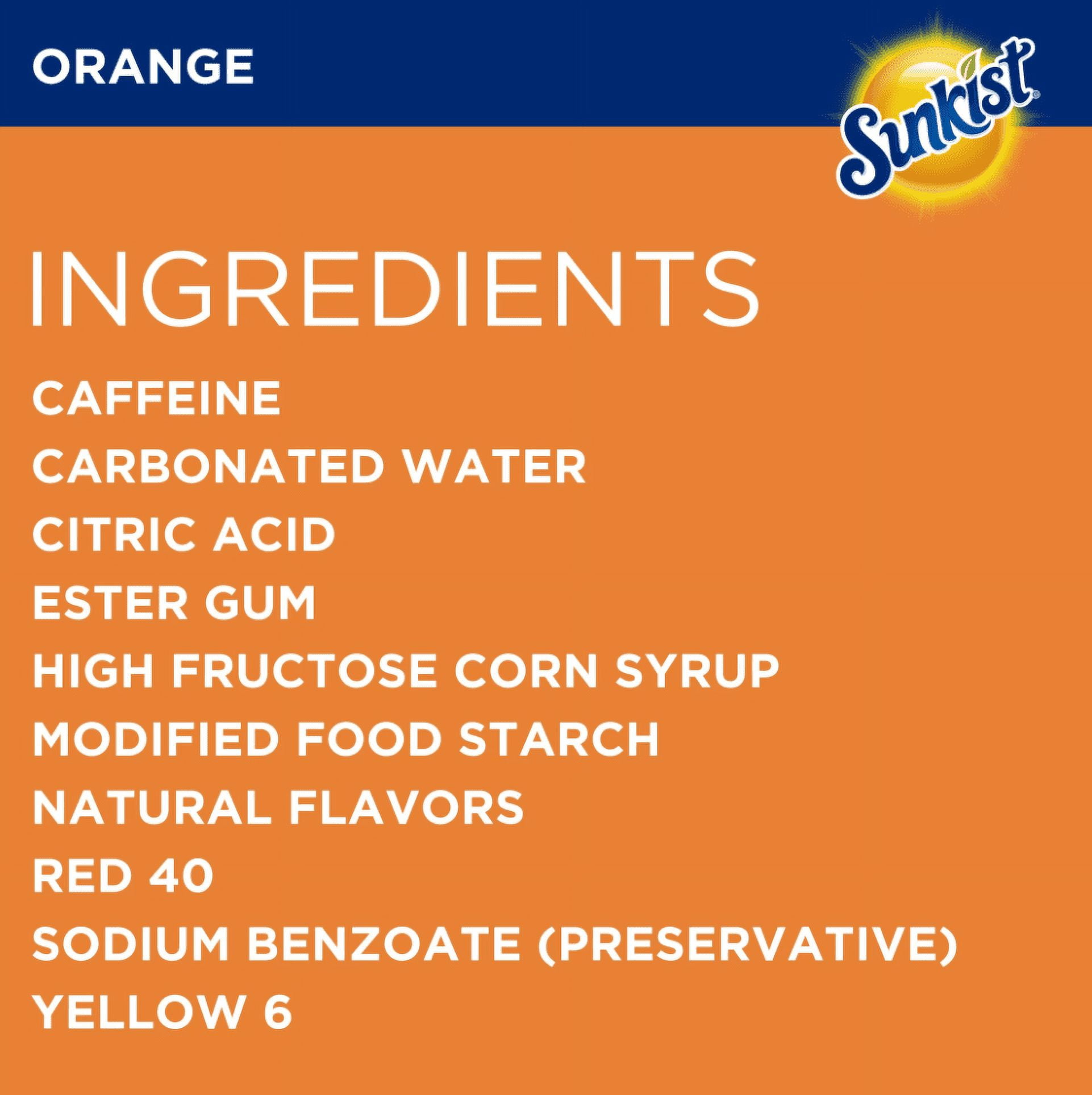 Sunkist Orange 1.75 Lt Bottle, Soda Pop, Allergens Not Contained
