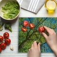 thumbnail image 3 of Forest Cutting Board, Tree Branches Pastoral Lumber Wide Flourishing Natural Beauty Eco Backed Image Art, Decorative Tempered Glass Cutting and Serving Board, Large Size, Green Blue, by Ambesonne, 3 of 5