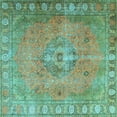 thumbnail image 1 of Ahgly Company Indoor Square Persian Light Blue Traditional Area Rugs, 3' Square, 1 of 4