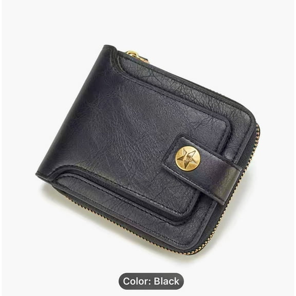 Men's PU Leather Solid Color Wallets.