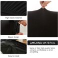 thumbnail image 2 of Fundas elásticas para sillas de oficina sin funda para reposabrazos, patrón jacquard, respaldo alto, funda para silla de computadora, extraíble para silla giratoria universal, negro M, 2 of 5