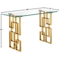 thumbnail image 6 of Maklaine 30''H x 48''W Stainless Steel Glass Top Console Table with Gold Base, 6 of 6