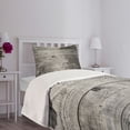 thumbnail image 3 of Ambesonne Dark Grey Quilted Bedspread Set 2 Pcs, Ombre Wood Planks, Twin Size, Black Pale Grey, 3 of 5
