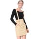 thumbnail image 1 of Día de San Patricio Falda De Tirantes Rectos De Cintura Alta De Traje De Navidad Para Mujer Beige S, 1 of 6