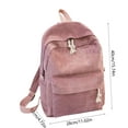 thumbnail image 3 of Corduroy Backpack for Women Lightweight Laptop Bag with Front Pocket Padded Straps Sch00l College Bookbag, 3 of 6