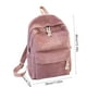 thumbnail image 3 of Mochila escolar femenina versión coreana para estudiantes de secundaria, bolso de hombro de terciopelo a rayas personalizado estilo universitario, mochila femenina, bolso de hombro a rayas, 3 of 6