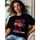 thumbnail image 3 of Women's T-Shirt,Short Sleeve Tee Shirts Casual Tops Happy Valentine's Day Flamingo Crewneck T Shirt for Women, 3 of 8