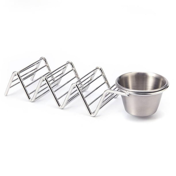 Bewildely Soporte para Tortillas de Taco de acero inoxidable para cocina de Joan, estante para panqueques en forma de restaurante, estante de Cocina y Comedor