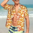 thumbnail image 7 of Sikiie Orchids Flowers Print Men's Hawaiian Shirt, Summer Beach Button Pocket Short Sleeve T-Shirt,3X-Large, 7 of 7