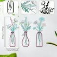 thumbnail image 3 of Xiyztok 3Pcs Metal Flower Wall Art Exquisite Metal Flower Vase Wall Art Rustic Farmhouse Decor for Living Room Bathroom Bedroom Kitchen, 3 of 9